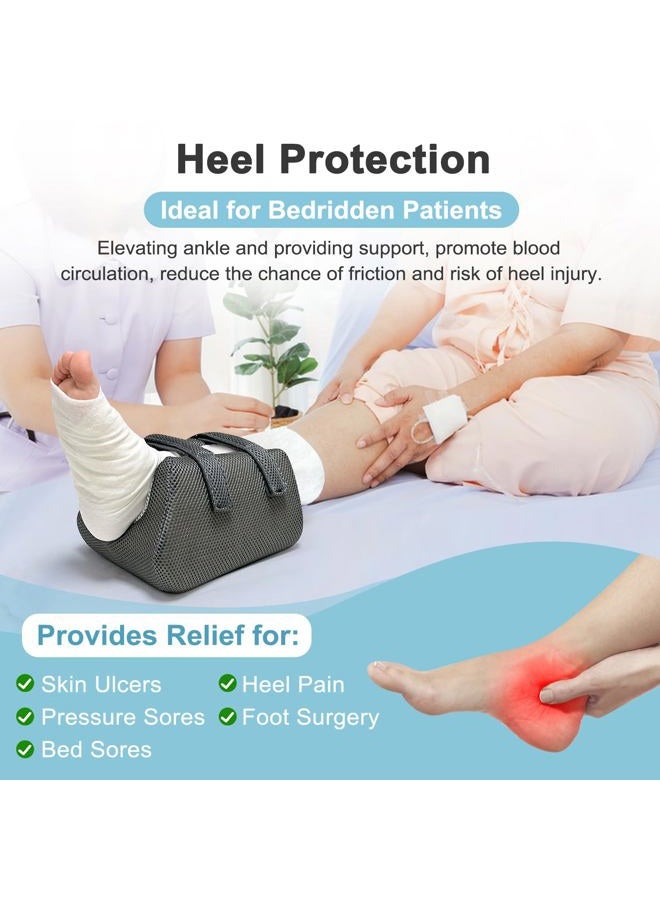 KAAMOS Heel Protector for Pressure Sores in Bed, Ankle Pillow for Pressure Relief, Bed Sores Heel Elevator Pillow, Foot Elevation Pillows for Swelling, Foam Wedge Foot Support Cushion for Bedridden Patients - Image 3