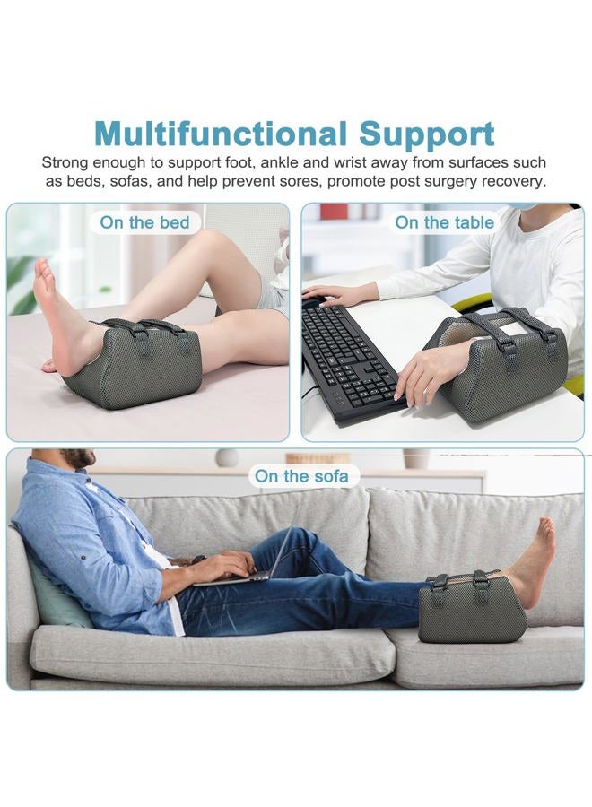 KAAMOS Heel Protector for Pressure Sores in Bed, Ankle Pillow for Pressure Relief, Bed Sores Heel Elevator Pillow, Foot Elevation Pillows for Swelling, Foam Wedge Foot Support Cushion for Bedridden Patients - Image 5