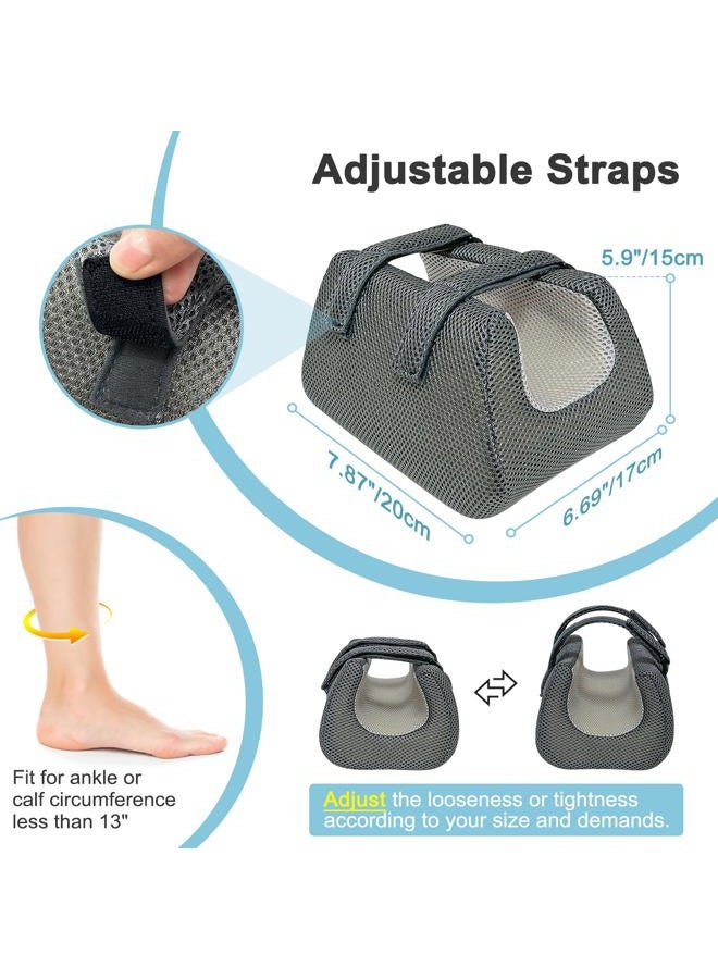 KAAMOS Heel Protector for Pressure Sores in Bed, Ankle Pillow for Pressure Relief, Bed Sores Heel Elevator Pillow, Foot Elevation Pillows for Swelling, Foam Wedge Foot Support Cushion for Bedridden Patients - Image 2