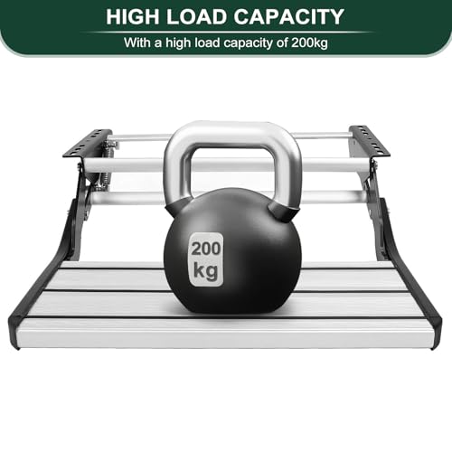 GOTOTOP خطوة GOTOTOP، خطوة RV، سُلَّم خطوة، سُلَّم قابل للطي من الألمنيوم، سُلَّم صغير قابل للطي أكثر أمانًا، سُلَّم خطوة ملحقات منزل متنقل بقدرة تحميل 200 كجم للتخييم والأنشطة الخارجية - Image 4