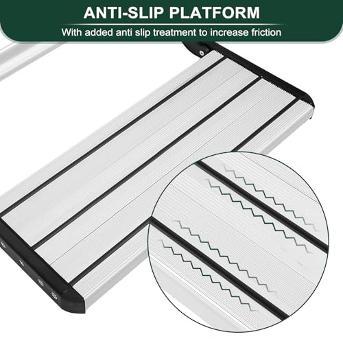 GOTOTOP خطوة GOTOTOP، خطوة RV، سُلَّم خطوة، سُلَّم قابل للطي من الألمنيوم، سُلَّم صغير قابل للطي أكثر أمانًا، سُلَّم خطوة ملحقات منزل متنقل بقدرة تحميل 200 كجم للتخييم والأنشطة الخارجية - Image 5