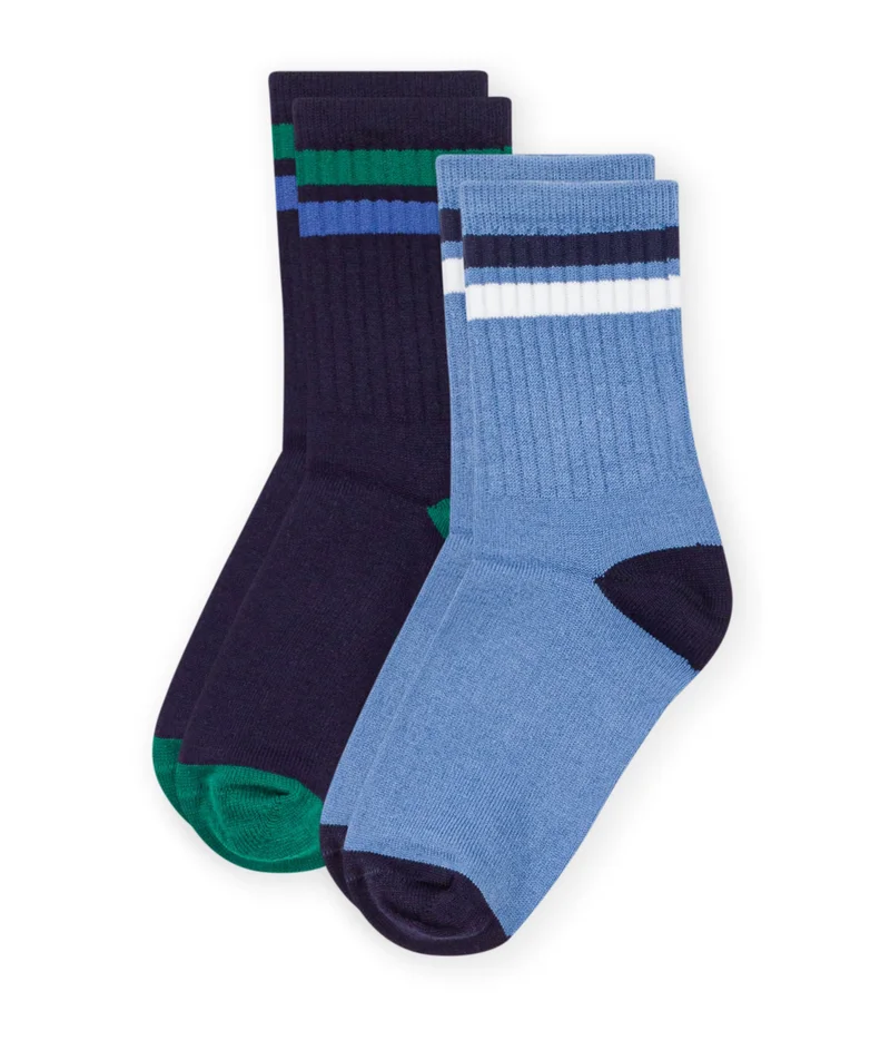 بيتي باتو 2 Pairs Of Children's Plain Cotton Socks