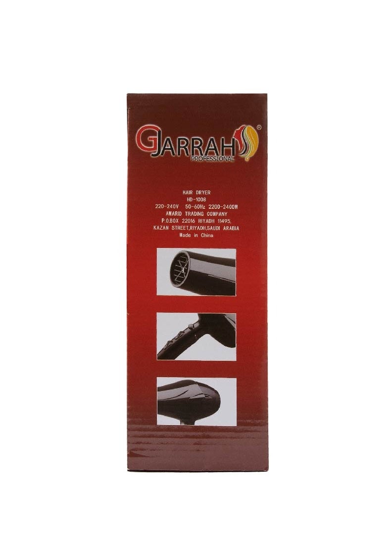 Gjarrah Gjarrah 2400W Professional Hair Dryer - Fast Drying with Temperature Control  - Image 4