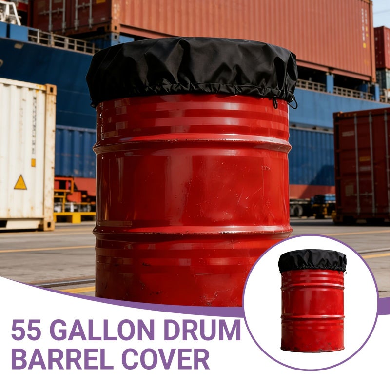 1PC Blue Chemical Barrel Cover Made From 300D Oxford Fabric Sturdy And Durable For Barrels Indoor Outdoor And Farms Cover Only - Image 1