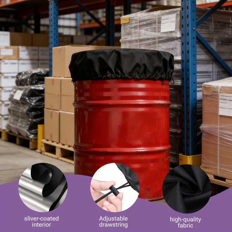 1PC Blue Chemical Barrel Cover Made From 300D Oxford Fabric Sturdy And Durable For Barrels Indoor Outdoor And Farms Cover Only - Image 3