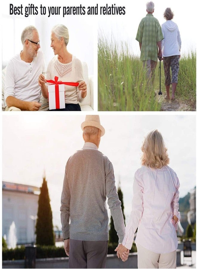 Tonity عصا مشي تونيتي بمقبض مانع للانزلاق للرجال والنساء، عصا مشي قابلة للتعديل مزودة بمصباح LED مدمج، ومقبض مريح مبطن لكبار السن من الرجال والنساء (أسود) - Image 4