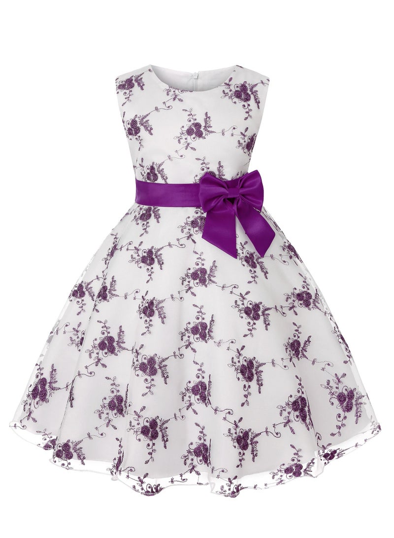 Loquat فستان أميرة أرجواني جميل للفتيات - Image 1