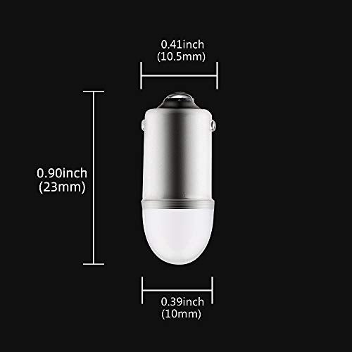 GLL BA9S Bayonet BA9 53 57 1895 64111 T4W LED Light for Car License Plate Light Dashboard Bulb 3030 chip White DC12V 1W Pack-10 - Image 2