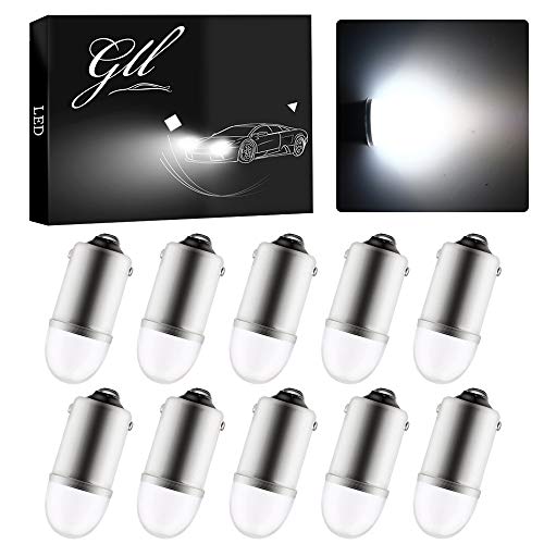 GLL BA9S Bayonet BA9 53 57 1895 64111 T4W LED Light for Car License Plate Light Dashboard Bulb 3030 chip White DC12V 1W Pack-10 - Image 1