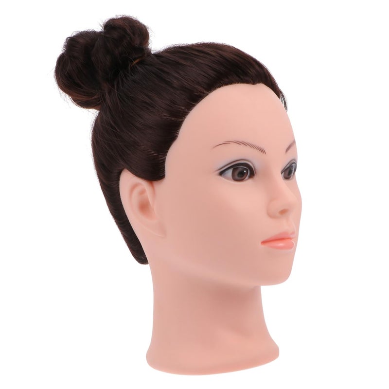 رأس عارضة أزياء تجميلية بشعر طويل لتثبيت ممارسة تصفيف الشعر مع مشبك حامل لصنع الباروكات والعرض لطلاب ومحترفي تصفيف الشعر - Image 1