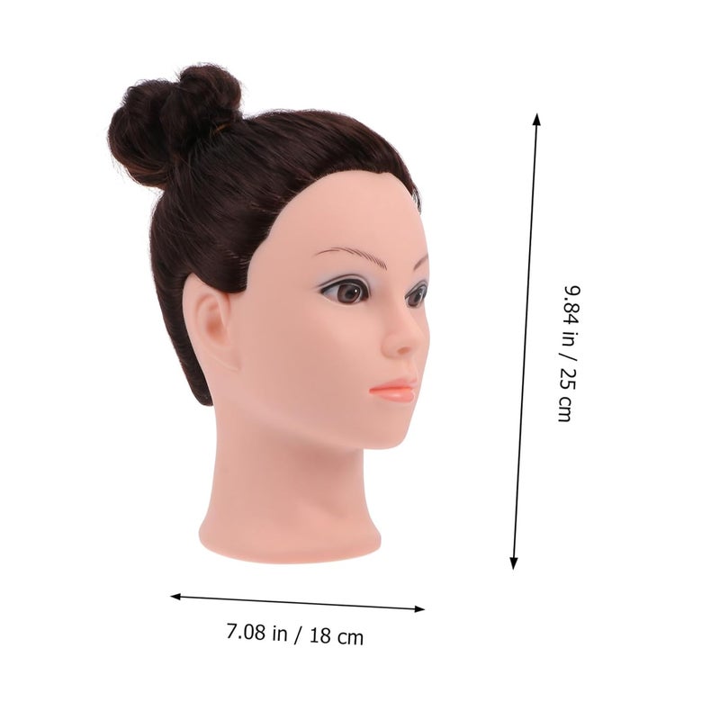 رأس عارضة أزياء تجميلية بشعر طويل لتثبيت ممارسة تصفيف الشعر مع مشبك حامل لصنع الباروكات والعرض لطلاب ومحترفي تصفيف الشعر - Image 2