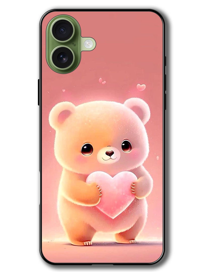 Theodor Case Compatible with Apple iPhone 17 6.3 Inch Protection Shockproof Bumper Cover Panda Holding Heart - Image 1