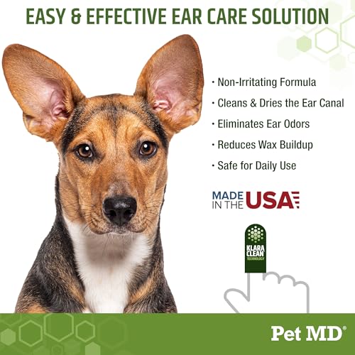 Pet MD Dog Ear Cleaning Finger Wipes with Aloe Vera & Eucalyptus Oil – Veterinarian Formulated Pet Ear Wipes for Dog Ear Care – Made in USA – 50 Count - Image 3