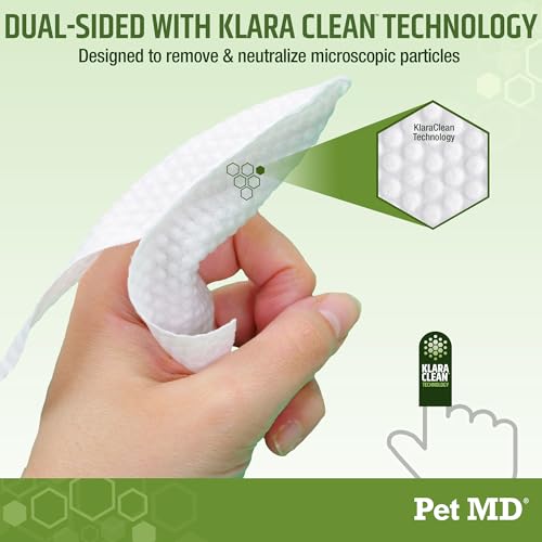 Pet MD Dog Ear Cleaning Finger Wipes with Aloe Vera & Eucalyptus Oil – Veterinarian Formulated Pet Ear Wipes for Dog Ear Care – Made in USA – 50 Count - Image 5