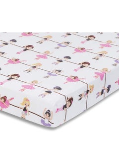 EVERYDAY KIDS EVERYDAY KIDS Baby Girl Fitted Crib Sheet Born to Dance Ballerina  - Image 1