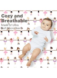 EVERYDAY KIDS EVERYDAY KIDS Baby Girl Fitted Crib Sheet Born to Dance Ballerina  - Image 4