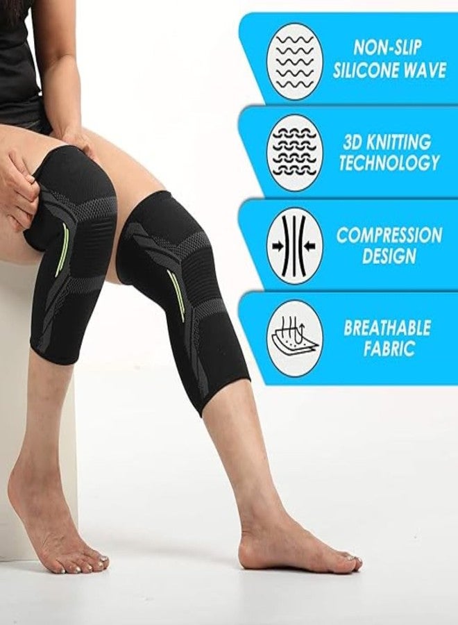STYLERA Knee cap Compression Support for Gym Running Cycling Sports Jogging Workout Weightlifting Pain Relief Support for Women and Men (PACK OF 1 PAIR, XL) - Image 3