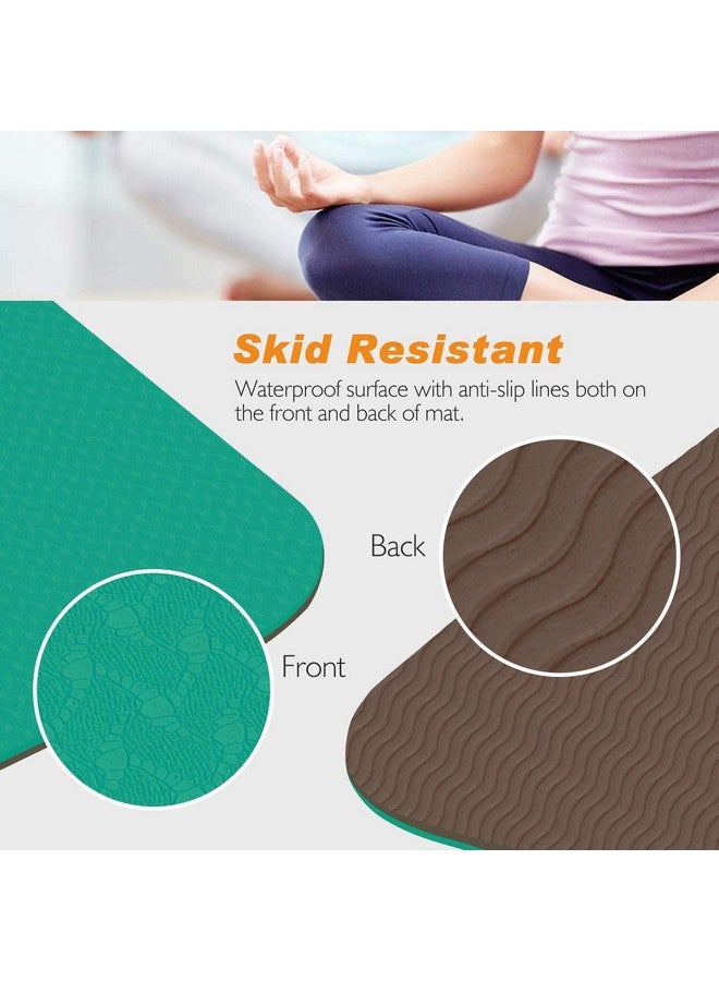 Bodylastics حصيرة يوغا Bodylastics للرجال والنساء مع حقيبة حمل TPE 6 قدم × 2 قدم × 6 مم حجم كبير مضادة للانزلاق ومضادة للتمزق، سوداء - Image 3