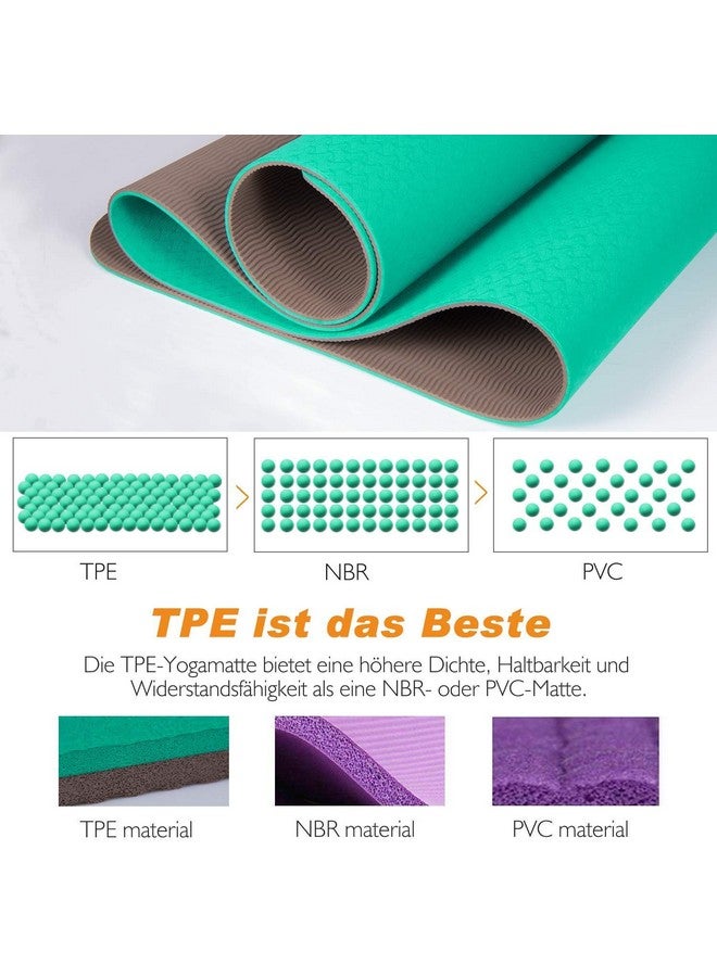 Bodylastics حصيرة يوغا Bodylastics للرجال والنساء مع حقيبة حمل TPE 6 قدم × 2 قدم × 6 مم حجم كبير مضادة للانزلاق ومضادة للتمزق، سوداء - Image 4