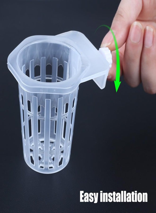 MiOYOOW Aquarium Plant Holder, 2PCS Wall-Hanging Fish Tank Plant Pot with Rooting Hole for Aquarium Plants Decorations - Image 3