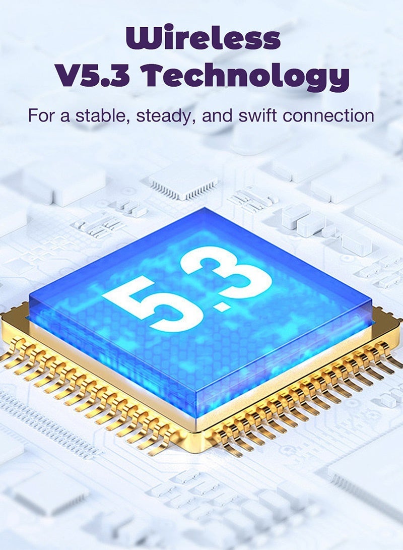 Wireless Earbuds Bluetooth 5.3 Headphones, 13mm Deep Bass Hi-Fi Stereo Sound, Noise Cancelling Mic, Long Playtime, Touch Control, TWS In-Ear Earphones for iPhone, Samsung, Android, Sports & Gaming - Image 4