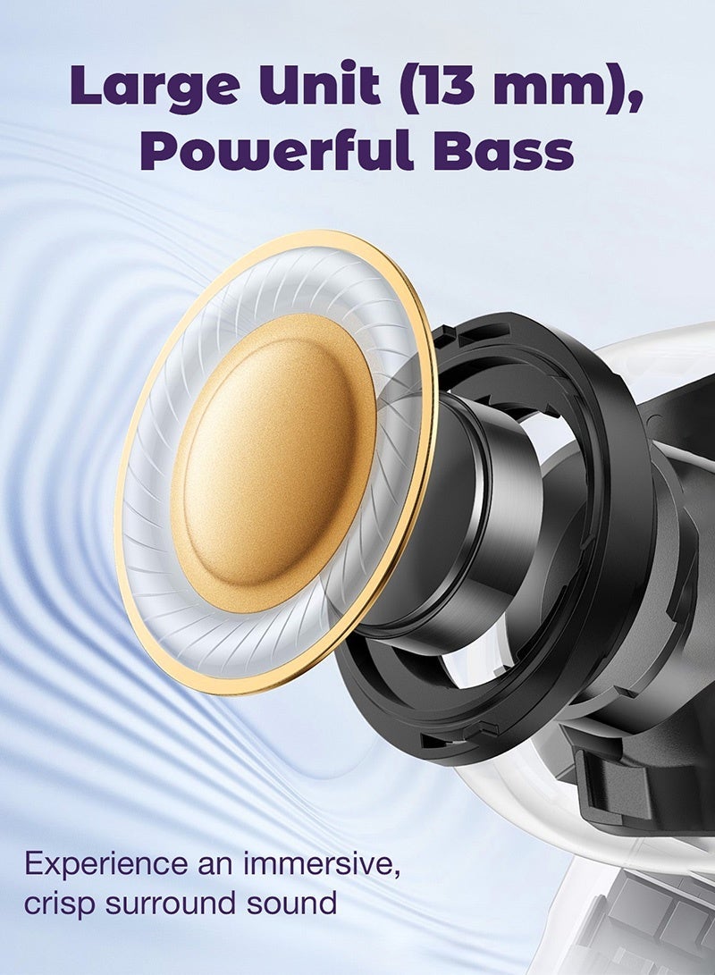 Wireless Earbuds Bluetooth 5.3 Headphones, 13mm Deep Bass Hi-Fi Stereo Sound, Noise Cancelling Mic, Long Playtime, Touch Control, TWS In-Ear Earphones for iPhone, Samsung, Android, Sports & Gaming - Image 3