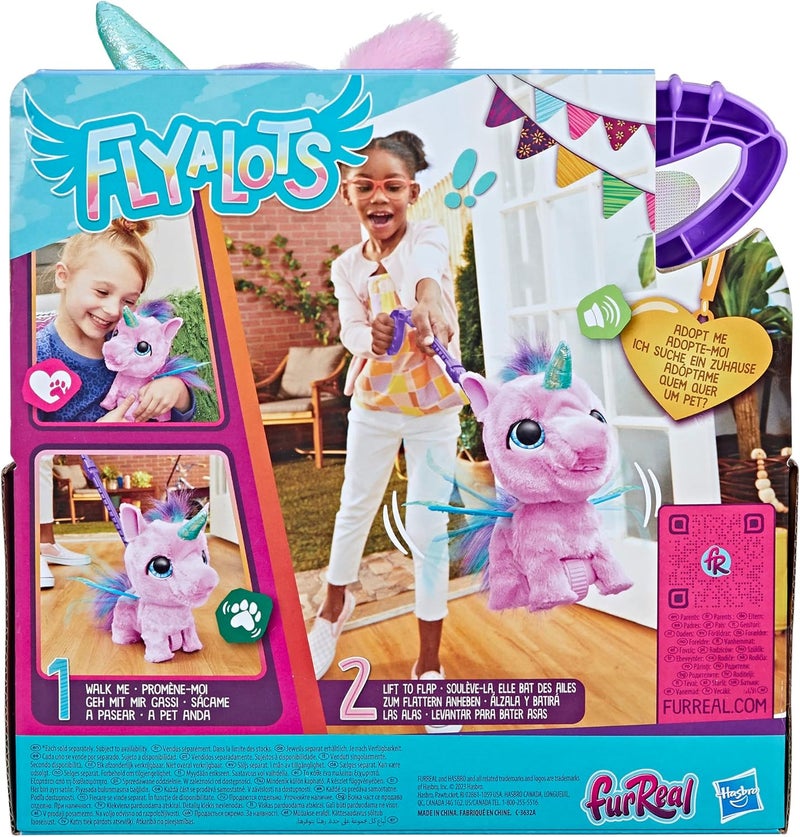 فور ريل لعبة furReal Flyalots Flitter My Alicorn القطيفة التفاعلية للحيوانات الأليفة، لعبة يونيكورن، لعبة حيوان أليف إلكتروني للأطفال من سن 4 سنوات فما فوق، هدايا للفتيات بعمر 4 سنوات - Image 2