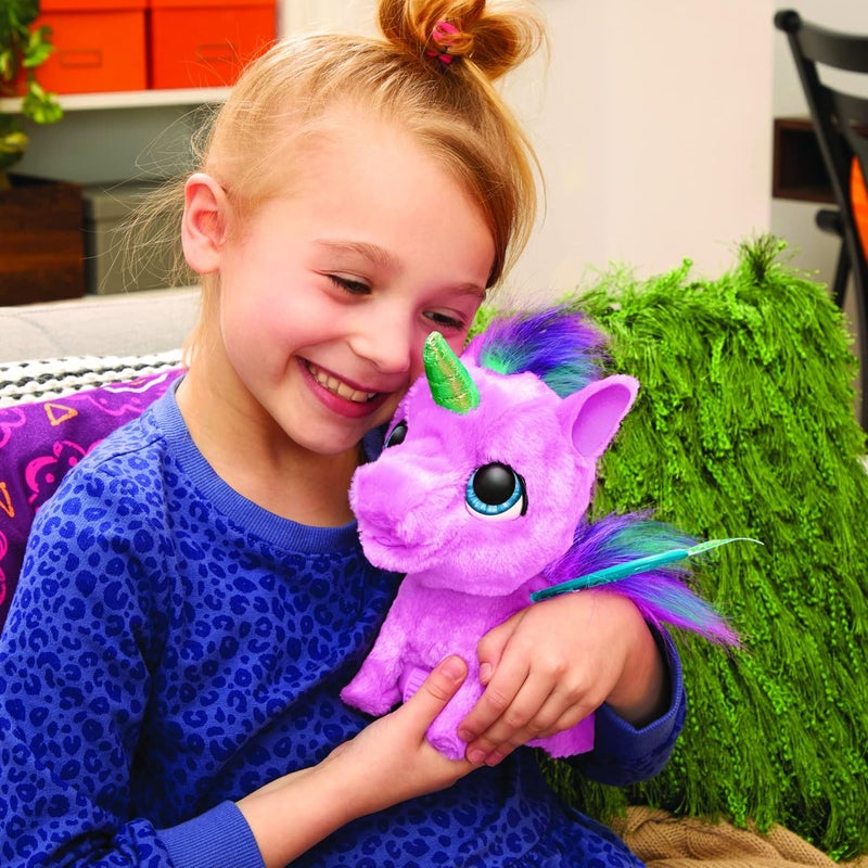 فور ريل لعبة furReal Flyalots Flitter My Alicorn القطيفة التفاعلية للحيوانات الأليفة، لعبة يونيكورن، لعبة حيوان أليف إلكتروني للأطفال من سن 4 سنوات فما فوق، هدايا للفتيات بعمر 4 سنوات - Image 5