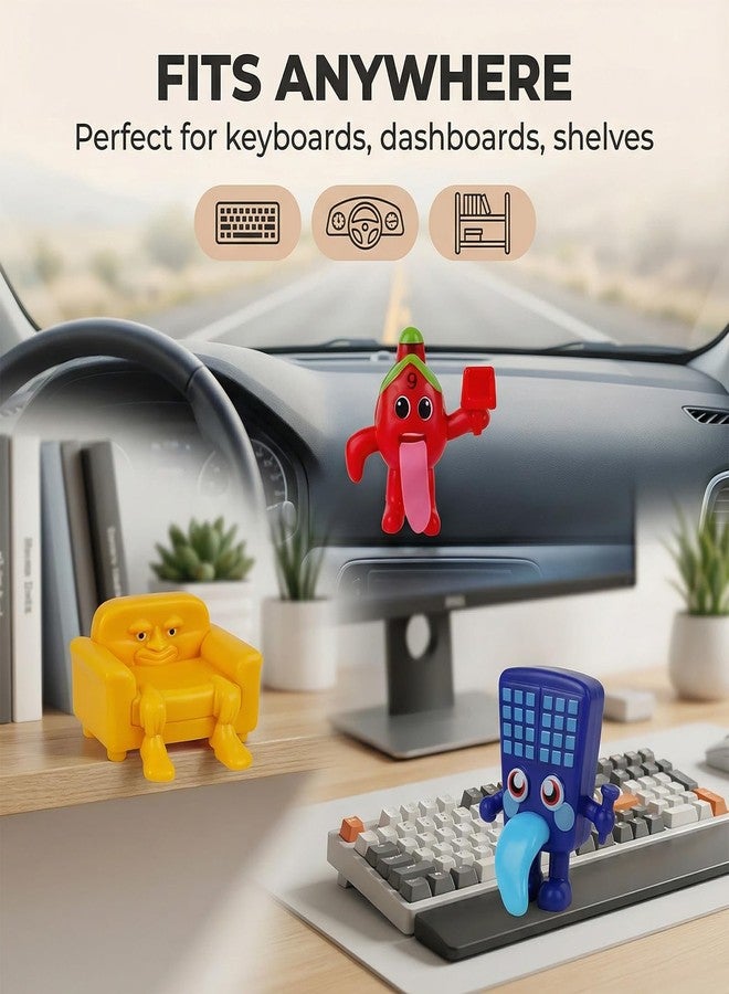 CHENZHOUZAI 24PCS Tralalero Tralala Toys, Tung Tung Sahur & More - Mini Collectible Brainrot Toys for Desk Decor, BRR BRR Patapim,Meme Shark Collectible Animals Figurine Doll (Red 24Pcs) - Image 4