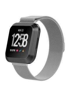 Replacement Strap For Fitbit Versa 2 / Fitbit Versa / Fitbit Versa Lite Milanese Watch Band,, Small Size: 2.3x22.5cm Silver