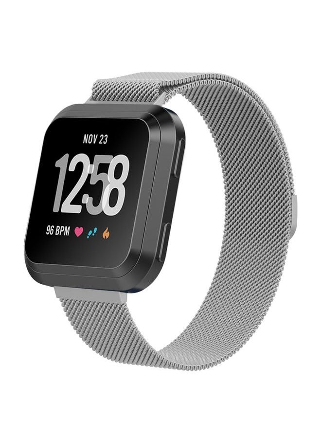 Generic - Replacement Strap For Fitbit Versa 2 / Fitbit Versa / Fitbit Versa Lite Milanese Watch Band,, Small Size: 2.3x22.5cm Silver - Image 1