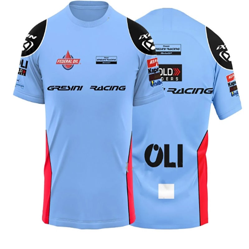Spring New Racing Locomotive Element Printing 3D Digital Loose Casual Round Neck Men'S T-Shirt Short Sleeve - Image 3