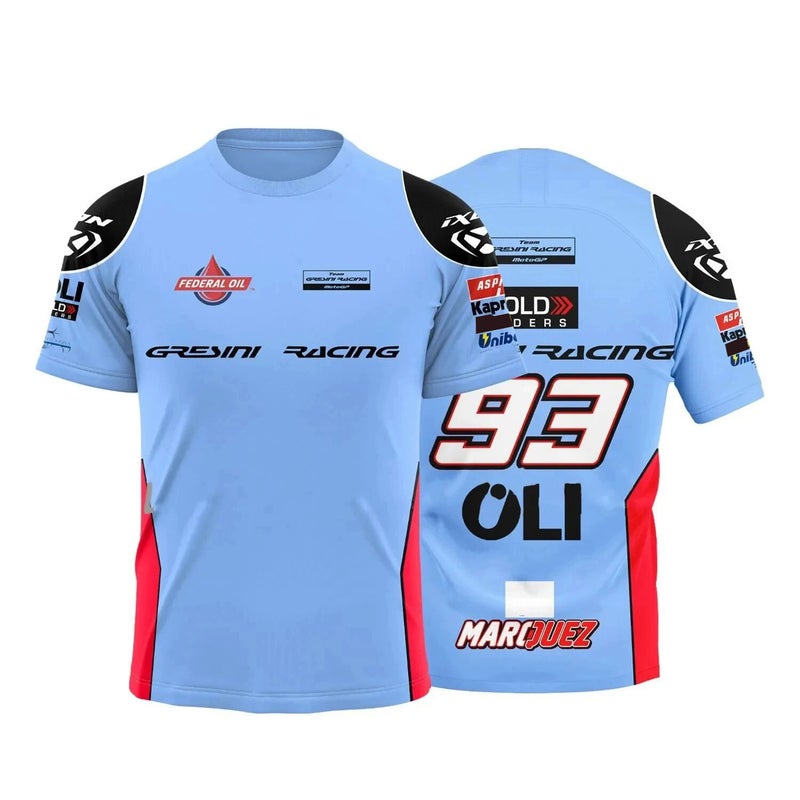 Spring New Racing Locomotive Element Printing 3D Digital Loose Casual Round Neck Men'S T-Shirt Short Sleeve - Image 1