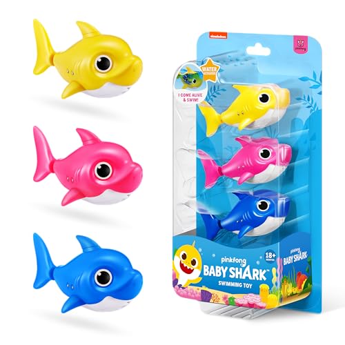 Robo Alive Junior Baby Shark New Silicon Fins Version Swimming Mini Baby Shark 3 Pack by ZURU - Image 1