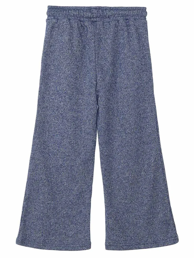 ج&مشب بدلة رياضية محبوكة باللون الكحلي بتصميم قطة فضية