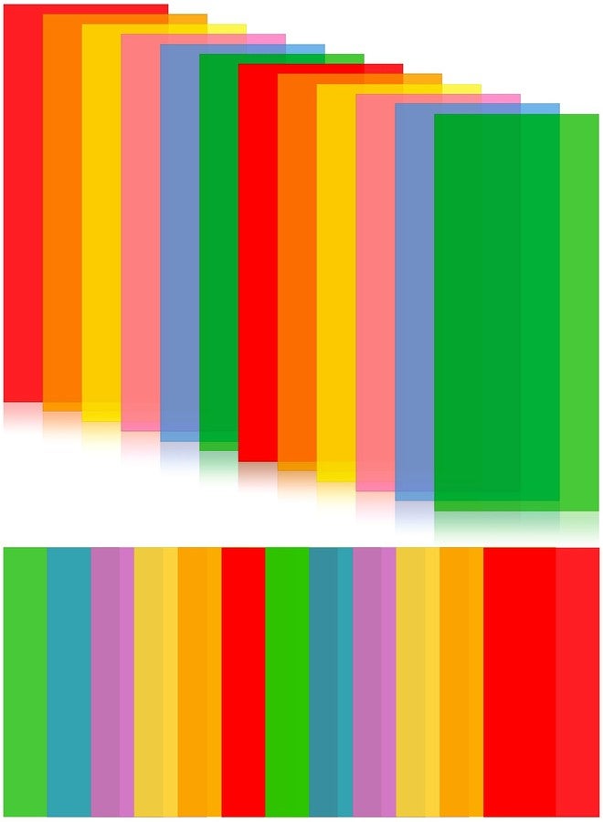 ZAUGONTW 24 Pieces Colored Overlays for Dyslexia, Guided Reading Highlight Strips Colored Overlays Bookmark Reading Tracking Rulers for Dyslexia, ADHD and Reduce Visual Stress - Image 1