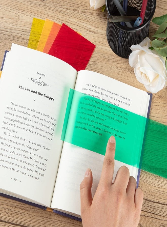 ZAUGONTW 24 Pieces Colored Overlays for Dyslexia, Guided Reading Highlight Strips Colored Overlays Bookmark Reading Tracking Rulers for Dyslexia, ADHD and Reduce Visual Stress - Image 3