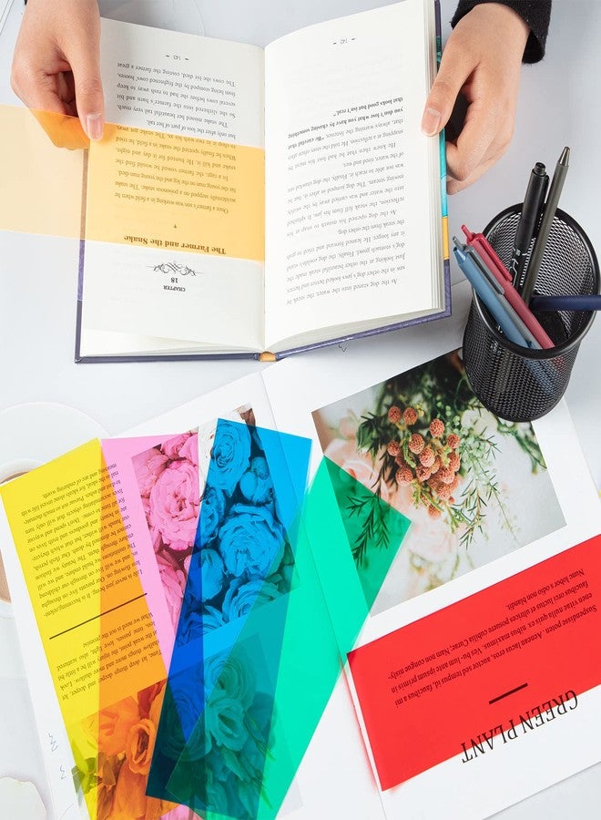 ZAUGONTW 24 Pieces Colored Overlays for Dyslexia, Guided Reading Highlight Strips Colored Overlays Bookmark Reading Tracking Rulers for Dyslexia, ADHD and Reduce Visual Stress - Image 4