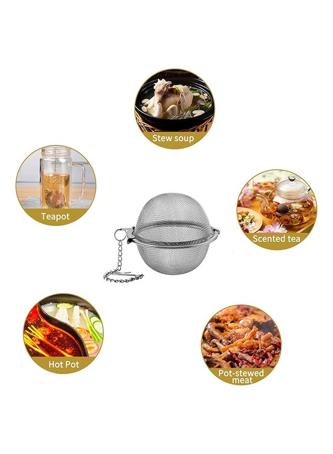 بيوينتي 3 قطع من كرات الشاي الشبكية المصنوعة من الفولاذ المقاوم للصدأ، مقاس 2.75 بوصة، مصفاة فاصلة للشاي، مصفاة مصفاة للشاي، فلاتر للشاي - Image 3