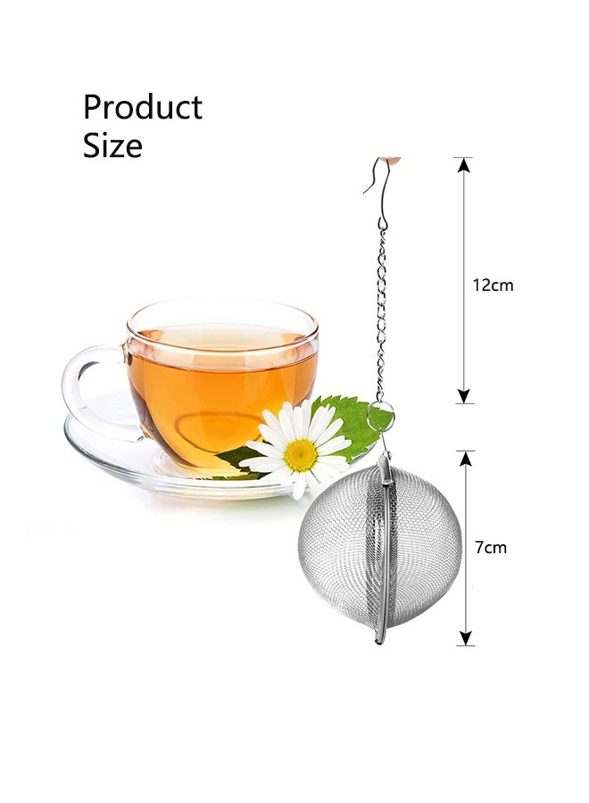 بيوينتي 3 قطع من كرات الشاي الشبكية المصنوعة من الفولاذ المقاوم للصدأ، مقاس 2.75 بوصة، مصفاة فاصلة للشاي، مصفاة مصفاة للشاي، فلاتر للشاي - Image 5