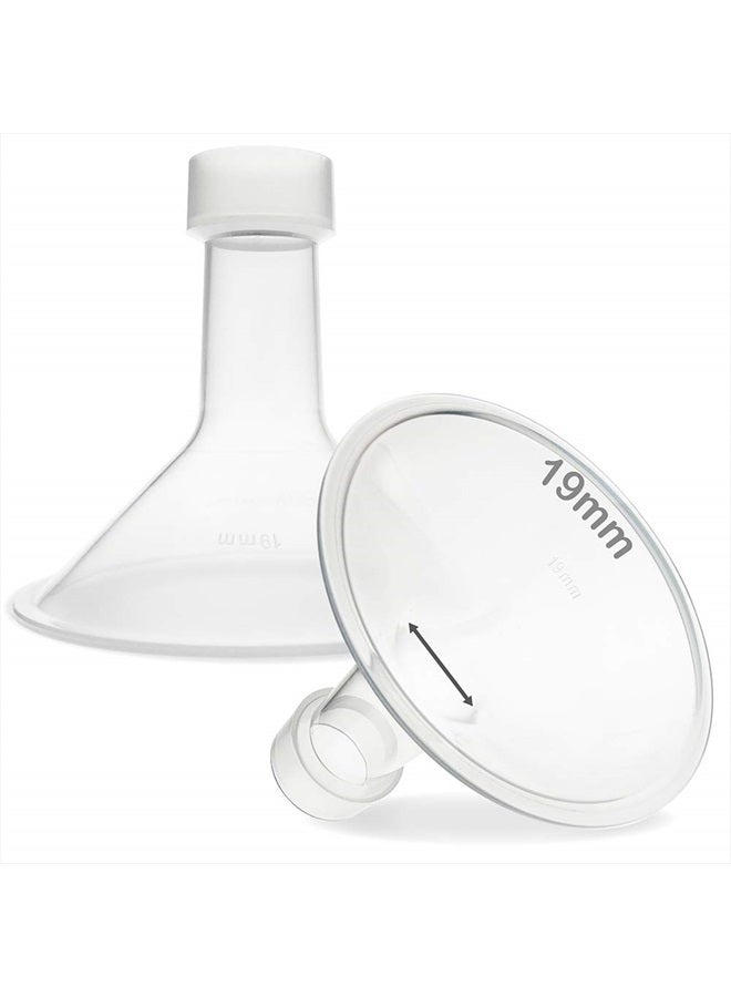 Nenesupply 19mm Flange Breastshield Compatible with Lansinoh Pump Parts and Breastpumps. Replacement to Lansinoh Flange 19mm Breastshield. Work with SignaturePro SmartPump Manual - Image 1