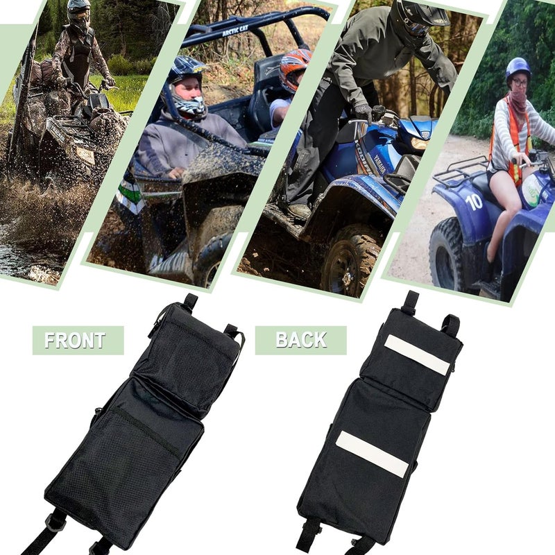FCOUIID COCO ATV Fender Bags 2-Pack - Black ATV Tank Saddle Bags for Cargo Storage - Image 4