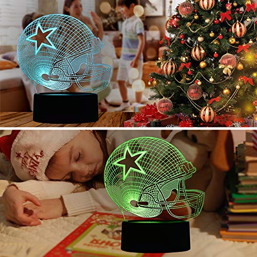 TITISKIN 3D Illusion LED Night Light,7 Colors Gradual Changing Touch Switch USB Table Lamp for Holiday Gifts or Home Decorations (Baseball Helmet) - Image 5