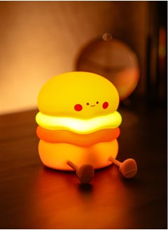 Hamburger Night Light – Touch Control, Soft & Cozy LED Light, Silicone - USB Rechargeable Girls Newborn Room Decor Silicone Cute Night Light for Kids USB Rechargeable for Children Gift Light Touch Silicone - pzsku/Z1BBCCB8983D6227AC746Z/45/_/1738830187/1ab7811b-94e5-4390-abff-af1d5927ee2b