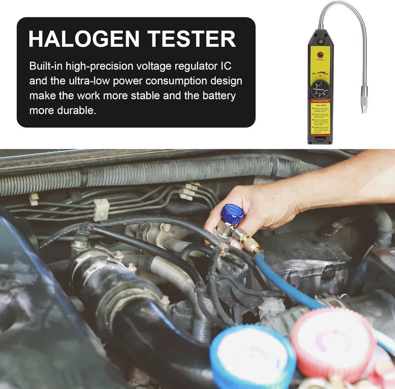 Leak Detector Halogen Tester HVAC Gas Detector Tool with High Sensitivity Probe and Refrigeration Systems - Image 4