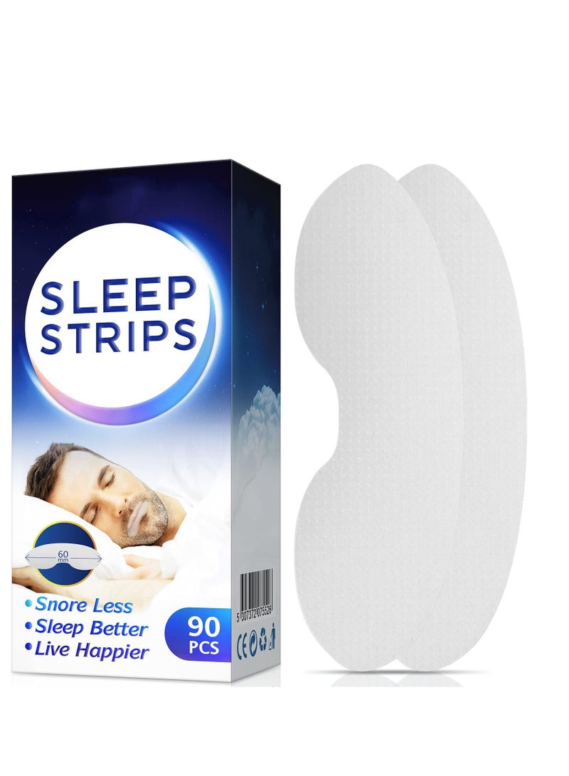 SYOSI شرائط النوم شريط الفم ترقية شرائط الفم المضادة للشخير لتحسين التنفس الأنف أقل التنفس والشخير تحسين النوم ليلا للرجال النساء 90 جهاز كمبيوتر شخصى - Image 1