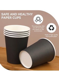QUALITY Paper Cups Black 8 Oz, 50 Pieces  - Image 2