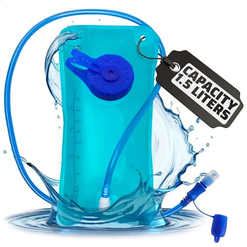LAGARTO Water Bladder for Hiking Backpack – 1L/1.5L TPU Material Hydration Bladder with Readable Markup, Large Opening Lid, Mouthpiece Cap & Easy Tube Connection – Water Pouch for Backpac , Camping Trips - Image 1