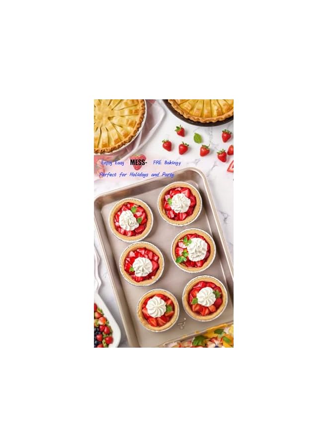 S-TOP 6 Inch Aluminum Foil Mini Pie Pans (50 Pack) - Small Tins for Bakeries, Cafes, Restaurants - good for Pie, Tarts, Quiche Baking - Durable and Practical - Image 4