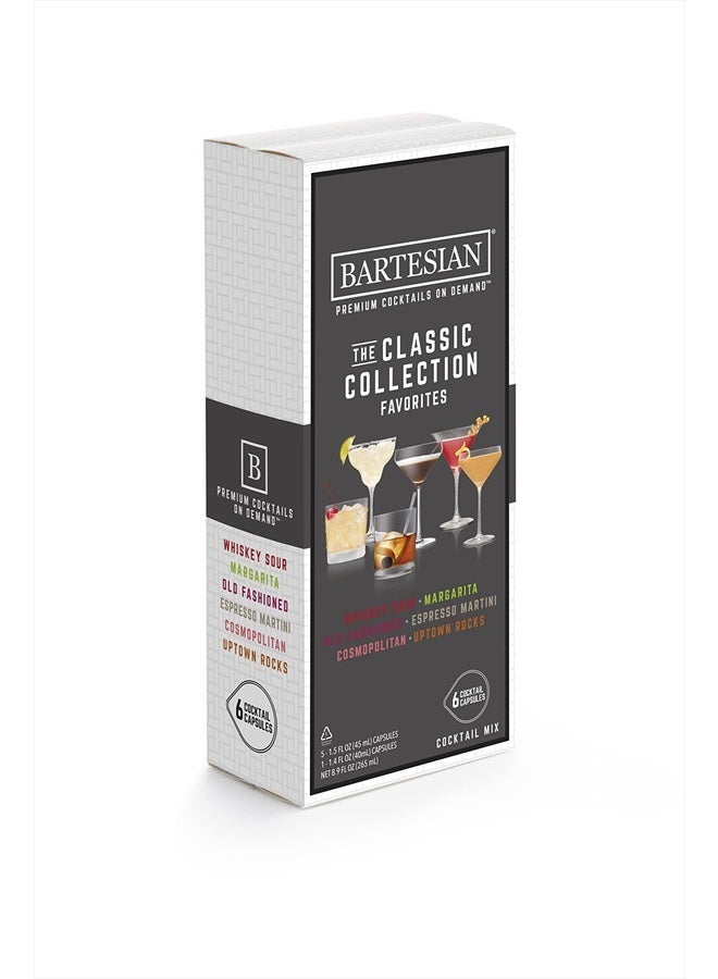 Bartesian The Classic Collection Capsules, Variety Pack of 6 for Bartesian Premium Cocktail Maker (55524) - Image 1